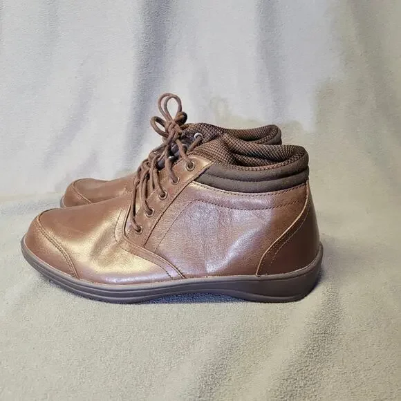 OrthoFeet Shoes Womens Brown 10 5 W Leather Comfort - Picture 3 of 10